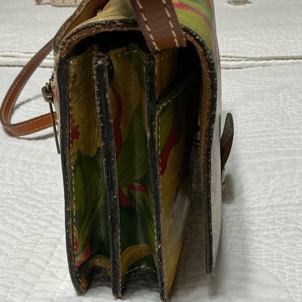 EUC Patricia Nash Leather Spring Lily Crossbody Bag - Picture 15 of 16